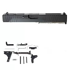 Glock 17 Gen 1-3 Compatible Pistol Build Kit w/ RMR Optic Cut Slide / Black / No Lower