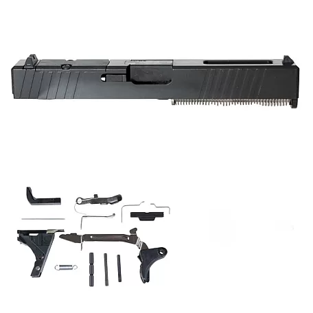 Glock 17 Gen 1-3 Compatible Pistol Build Kit w/ RMR Optic Cut Slide / Black / No Lower