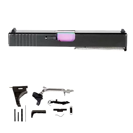 Glock 17 Gen 1-3 Compatible 9mm Full Pistol Build Kit - Includes PVD Barrel and Essential Parts (No Frame Included)