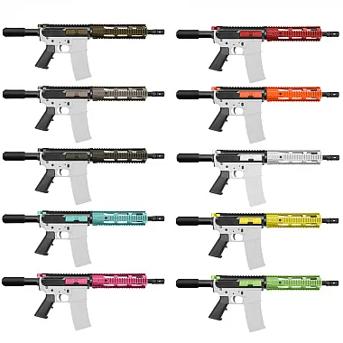 Moriarti AR-9 9MM 11-inch pistol kit with 10-inch quadrail and color options
