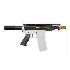 AR-15 5.56 NATO 5" Pistol Kit - Forged Upper, 4" M-LOK, Choose Your Accent Color: Blue, Silver, or Gold