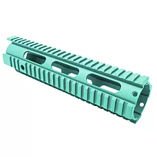 AR-15 10" Quadrail Float Handguard with Round Port / Cerakote Finish – Multiple Colors Available