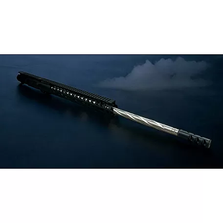AR-15 5.56/.223 24" Spiral Stainless Steel Fluted Upper Assembly | M-LOK | Triport Muzzle Brake