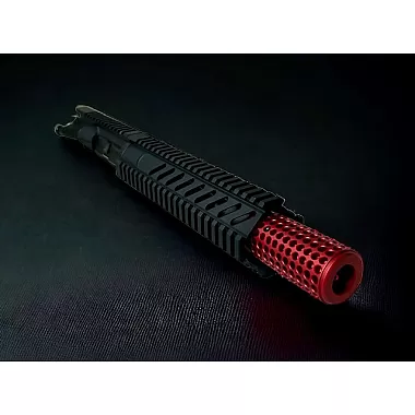AR-15 5.56/.223 10.5" Nitro-Met Quad Upper Assembly with Red Socom Style Brake