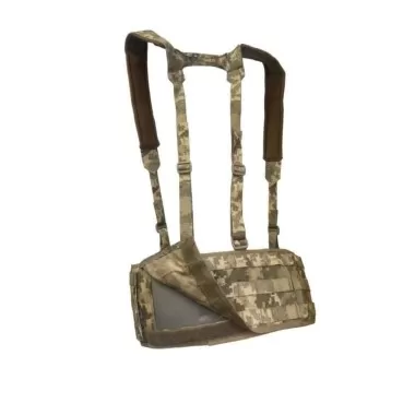 Warrior Belt – BRTZ Tactical Unloading Belt with Shoulder Straps – Pixel Camouflage