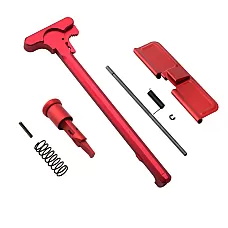AR-15 Red Upper Kit – Tactical Charging Handle, Forward Assist, Ejection Port Door | Mil-Spec