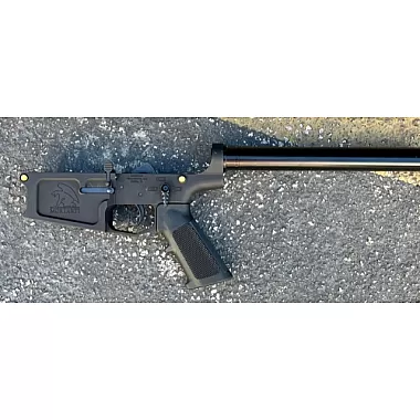 MA-10 .308 Rifle Complete Lower Receiver / Ambi Selector, No Stock / Gold Accents