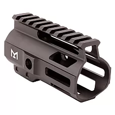 AR-15 4" Combat M-LOK Handguard - Black Anodized, Aircraft Grade 6061 Aluminum with QD Ports