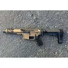 AR-9 9MM 7.5" Minimalist Side Charging Pistol w/ LAW Tactical Folder, LRBHO, Bronze – Moriarti Arms