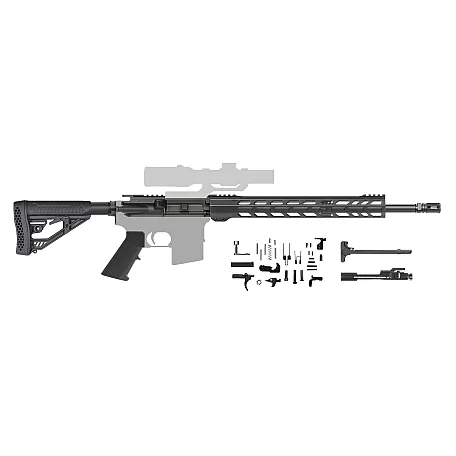 AR-15 .224 Valkyrie 20" Nitride Rifle Build Kit | 15" M-LOK | Adaptive Stock