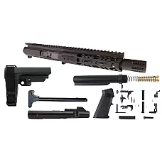 AR-9 9MM 11" Micro Pistol Build Kit – M-Lok, SBA3 Brace, Shroud