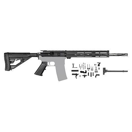 AR-15 5.56/.223 16" Stainless Black Claw rifle build kit /12" mlok / Adaptive Stock