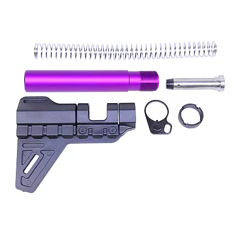 AR-15 Micro Breach Pistol Brace Kit – Anodized Tube, Complete Buffer System, ATF Approved – Choose Color