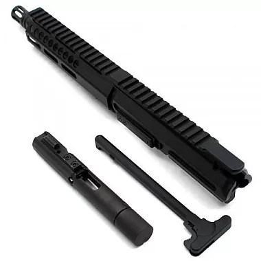 Moriarti AR-9 9MM 4.5" LRBHO Slick Side Complete Upper Assembly with BCG & Charging Handle - Black