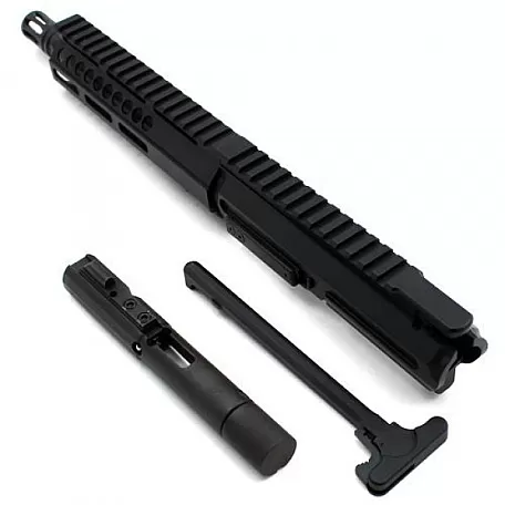 Moriarti AR-9 9MM 4.5" LRBHO Slick Side Complete Upper Assembly with BCG & Charging Handle - Black