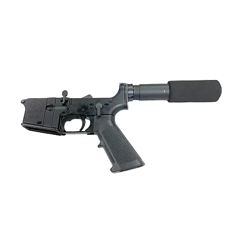 Moriarti Armaments MA15 Mil-Spec Complete Lower Receiver – Semi-Automatic, Multi-Caliber, Pistol Build, Black Finish
