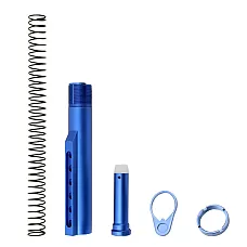 AR-15 M4 Six Position Buffer Tube Kit / Mil-Spec / Blue