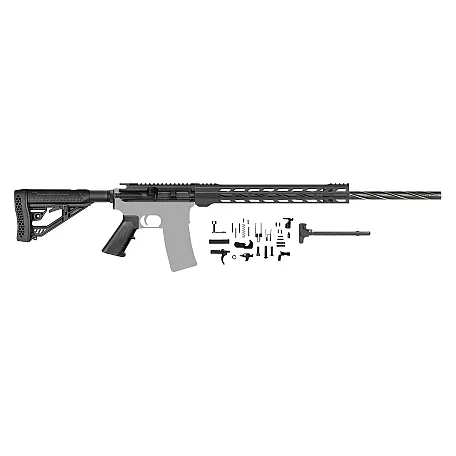AR-15 5.56/.223 Wylde 24" Diamond Fluted Rifle Kit / 15" Slim M-LOK / Adaptive Stock / No BCG – Moriarti Armaments