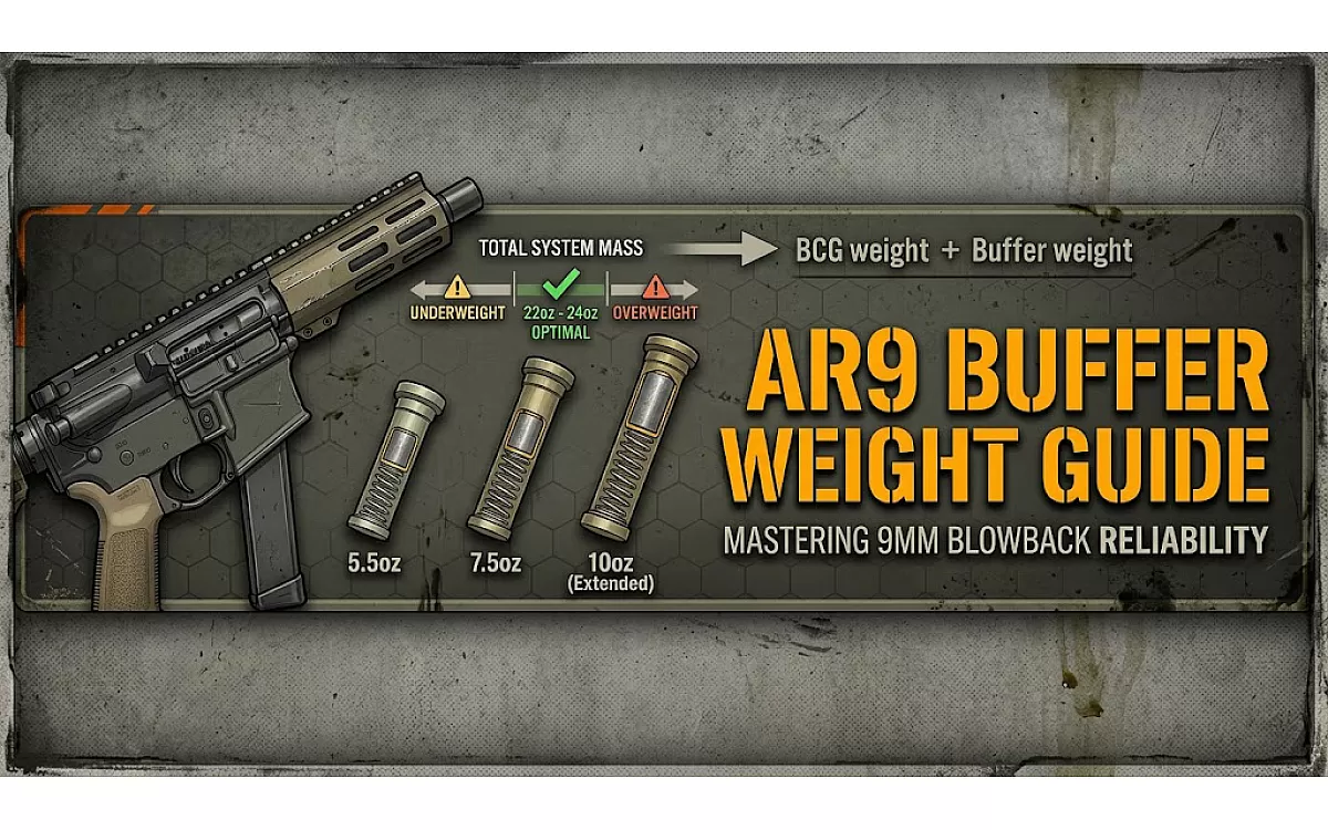 AR-9 Buffer Weight Guide: How to Choose the Right Buffer for a 9mm PCC