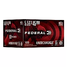 FED AM EAGLE 5.56 55GR FMJ 100/500