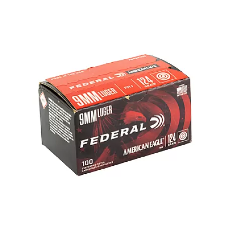 FED AM EAGLE 9MM 124GR FMJ 100RD