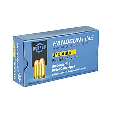 PPU 380ACP FMJ 94GR 50/1000
