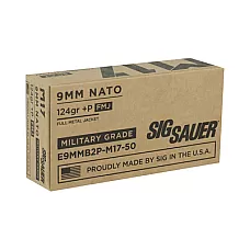 SIG AMMO 9MM M17 124GR +P FMJ 50/100