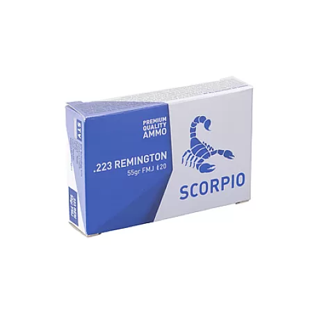 SCORPIO AMMO 223REM 55GR FMJ 20/1000
