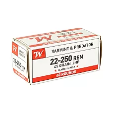 WIN USA 22-250 REM 45GR JHP 40/400