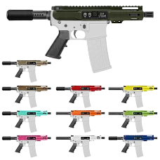 AR-15 5.56 NATO 5'' STAY SPOOKY PISTOL KIT - BILLET SLICK UPPER WITH 4'' HANDGUARD- COLOR SET UPPER OPTION