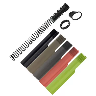 AR-15 M4 Six Position Buffer Tube Kit / Mil-Spec / Blue