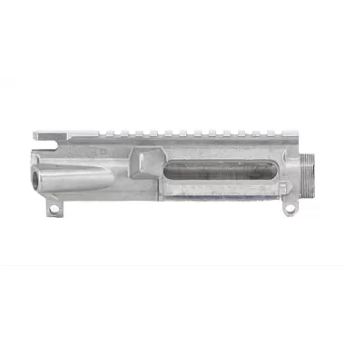 AR-15 Stripped Raw Billet Upper Receiver - Flat Top, M4 Feed Ramp, Slim Profile Shell Deflector