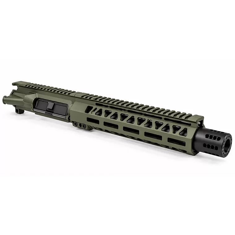 10.5 inch 5.56 NATO AR-15 Upper Assembly – OD Green M-LOK, Reverse Shroud
