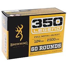 Browning .350 Legend 124 Grain FMJ Ammo – 60 Rounds | B192803502