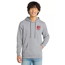 Heavy Blend Hoodie – Grey with Red Logo, Front & Back Print – Moriarti Arms Limited Edition