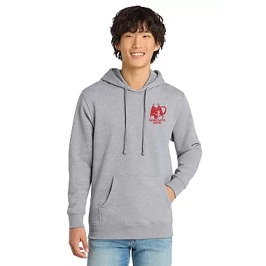 Moriarti Heavy Blend Hoodie – Grey with Red Logo, USA Made