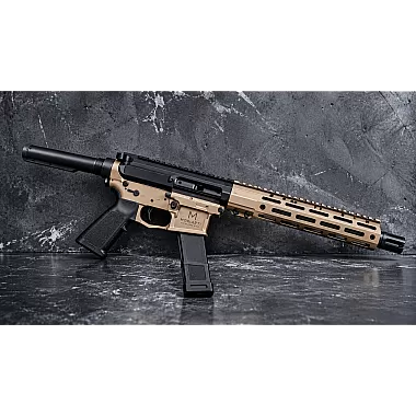 Moriarti MA-45 .45 ACP 10.5 inch Salt and Pepper SBR Ready pistol