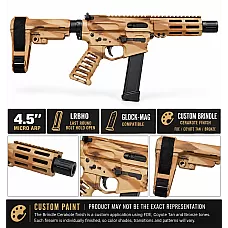 Moriarti MA-9 9MM 4.5″ Brindle Micro ARP Pistol – LRBHO | SBA3