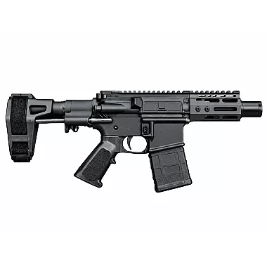 Moriarti MA-15 4.5-inch 5.56 NATO Micro ARP pistol, black finish, SBPDW brace, 4-inch M-LOK handguard