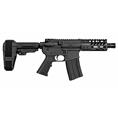 Moriarti MA-15 Micro Mini 6 inch 5.56 NATO AR-15 pistol in black with SBA5 brace and 5 inch M-LOK handguard