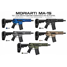 Moriarti MA-15 7.5″ 5.56 NATO Custom Cerakote AR-15 Pistol – SBA5 | Colors