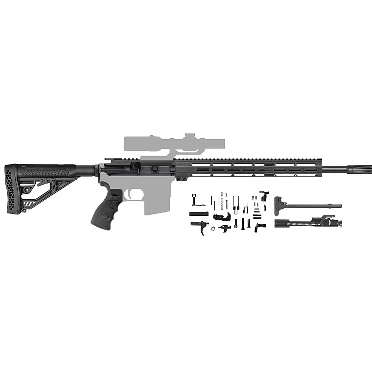 AR-15 6.5 Grendel 18 inch Premium Tactical Rifle Kit, 15 inch M-LOK, Afterburner, Adaptive Stock
