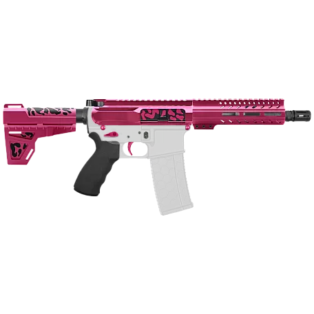 AR-15 300 BLACKOUT 7.5" PISTOL KIT - SIDE CUT BILLET UPPER WITH 7" HANDGUARD - SHOCKWAVE - CERAKOTE CAMO
