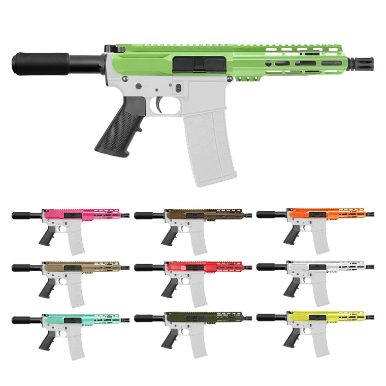 AR-15 5.56 NATO 7.5 inch Pistol Kit, Slick, 7 inch M-LOK – Color Set Option