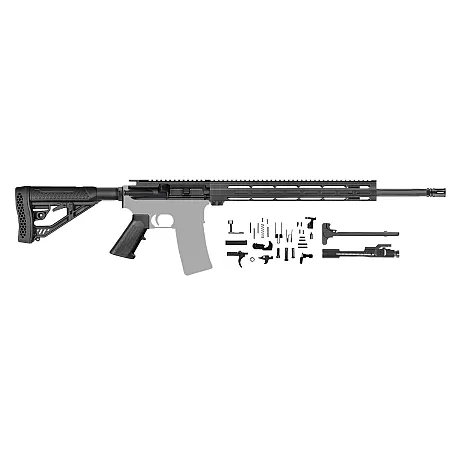 AR-15 5.56/.223 20" Nitride Fluted Rifle Kit / 15" Mlok / A2 / Adaptive Stock