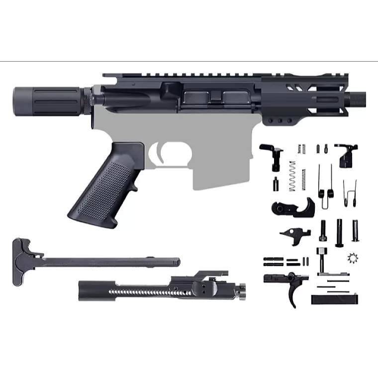 AR-15 5.56/.223 5 inch Micro Pistol Kit – 1:5 Twist, Micro Buffer, 4 inch M-LOK Rail