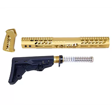 AR-15 Trump 2024 Series Limited Edition Furniture Set | Anodized Gold | Pistol Grip, M-LOK Handguard, Stock