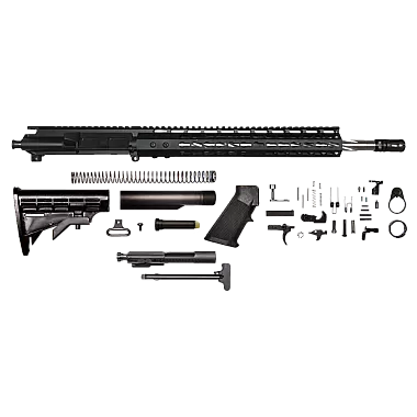 AR-15 5.56/.223 16" stainless steel spiral rifle kit /12" mlok rail