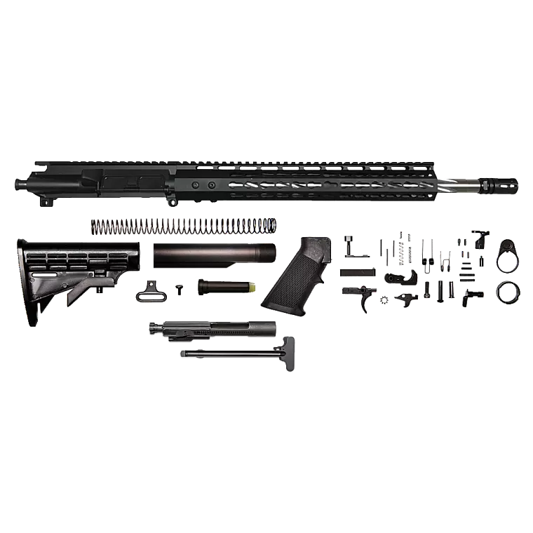 AR-15 5.56/.223 16 inch Stainless Steel Spiral Rifle Kit, 12 inch M-LOK Rail
